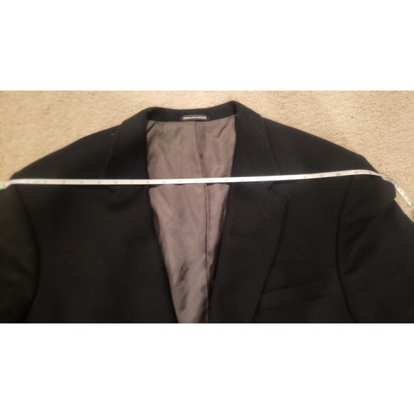 Club Room Men's 100% Camel Hair Sport Coat Jacket BLAZER Size 48 Long Black - Picture 8 of 13